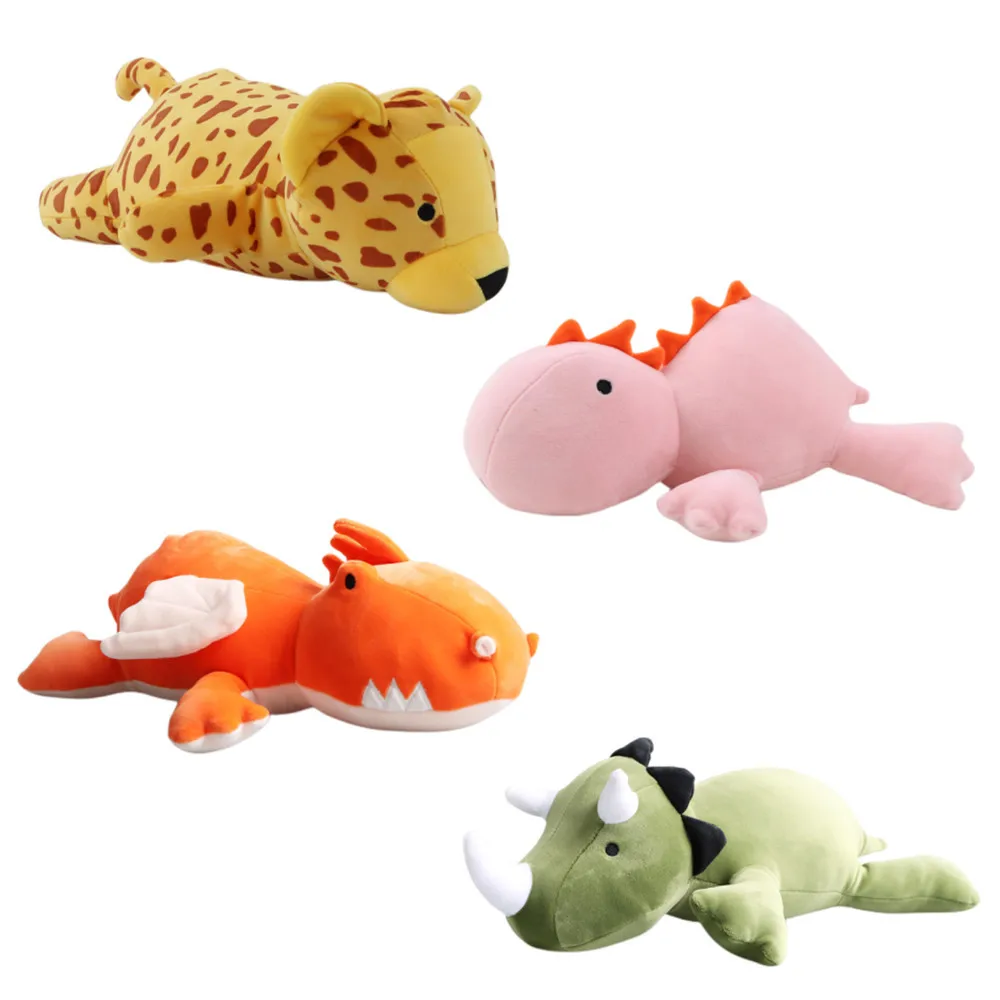 25/30/60/80cm Hot Dinosaur Weighted Plush Doll Cartoon Stuffed Animals Anime Soft Pillow Bed Home Decro Birthday Gifts For Kids