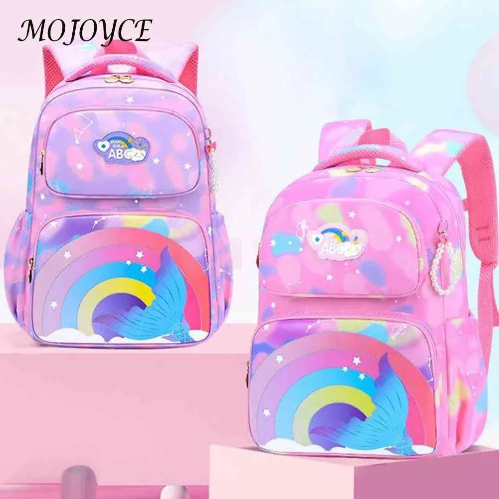 

Cute Cartoon Boy Girl School Bag Printing Fishtail Children Shoulder Backpack Large Capacity Adjustable Strap for Primary School