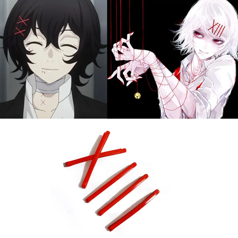 

Tokyo Ghoul Juzo Suzuya Kagerou Project Tateyama Ayano Red Hairpin 5pcs/lots Daily Cosplay Props Accessories Headwear