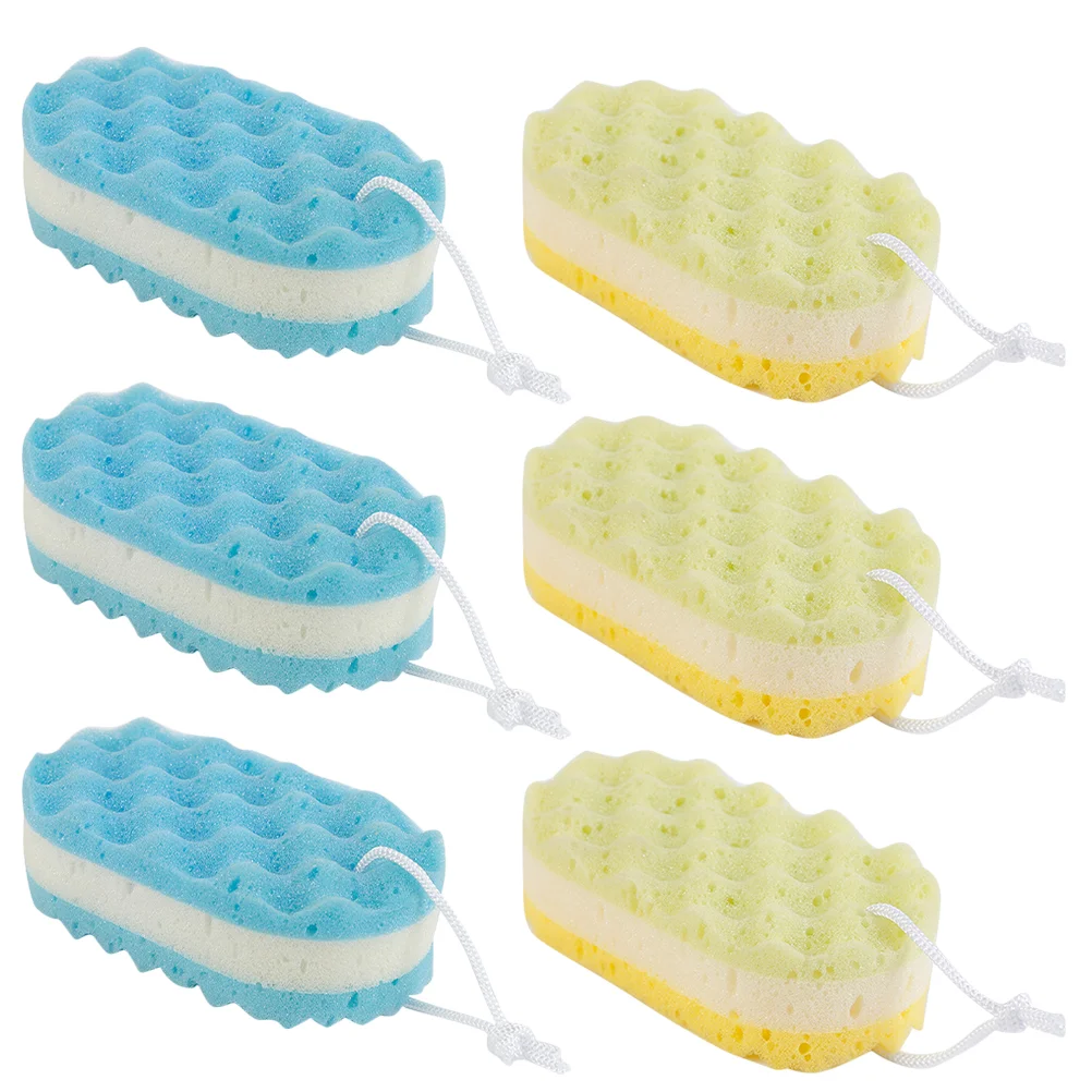 

6pcs Bath Sponges Loofah Sponge Lightweight Body Sponge Bathroom Shower Supplies