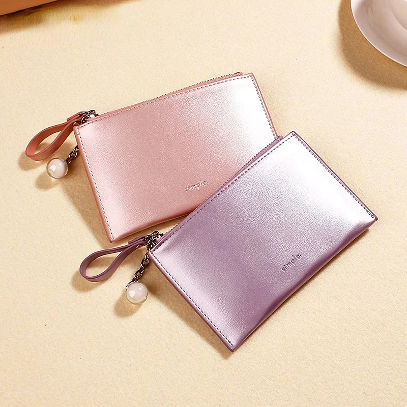 

Women Wallet Purse Business Bank Card Holder PU Leather Wallets Laser Credit ID Card Case Money Bags Coin Purses кошелек женский