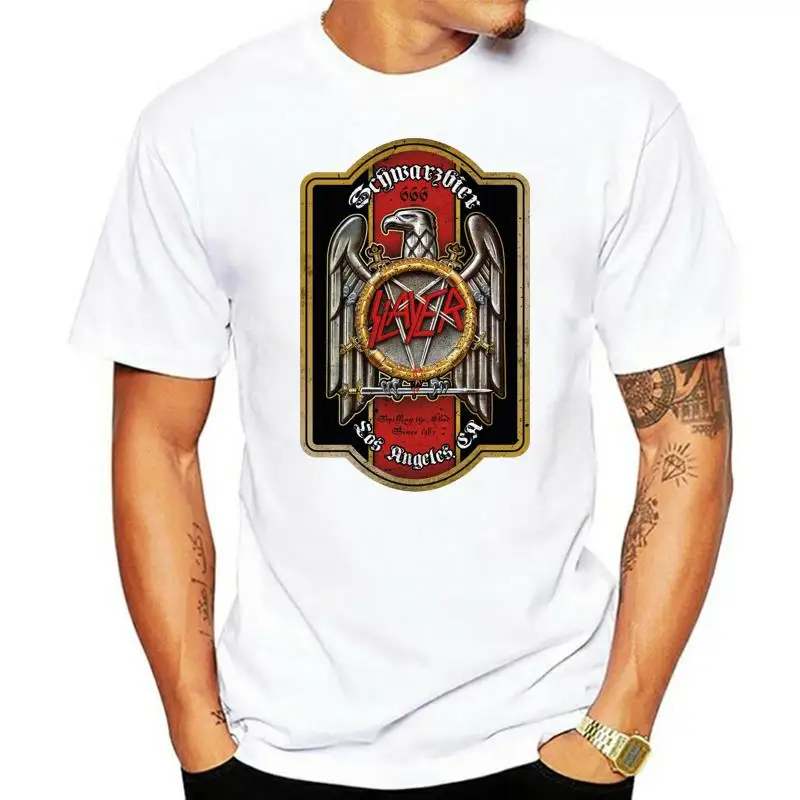 SLAYER - BIER LABEL Official Licensed T-Shirt Heavy Metal New S M L XLNew T Shirt Spring Summer