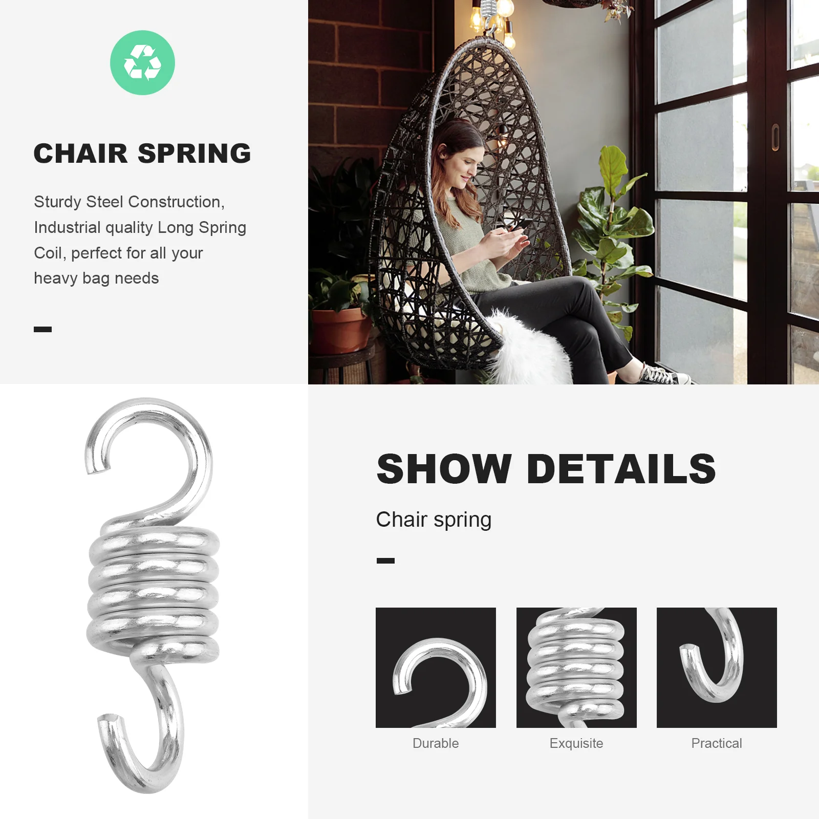 Подвесные качели-гамаки из нержавеющей стали 6 7 мм 8 2/4 шт