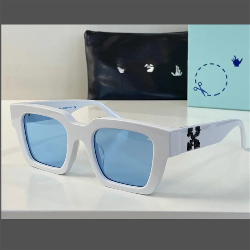 

2022 фарфоровые белые и синие солнцезащитные очки для женщин, Повседневные очки, роскошные брендовые солнцезащитные зеркальные очки