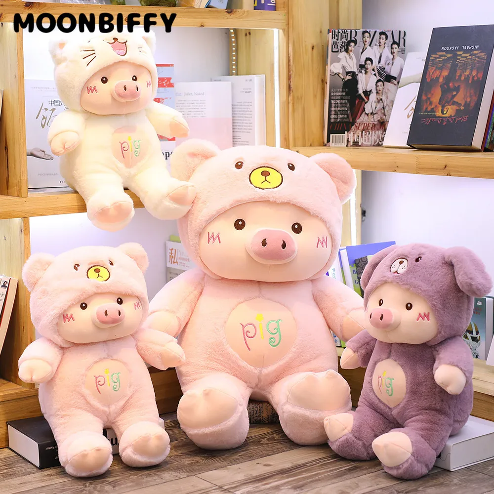 

30~60cm Lovely Pig Plush Toy Creative Cosplay Dog cat Bear Doll Soft Stuffed Animals Toy for Children Baby Kawaii Birhtday Gift