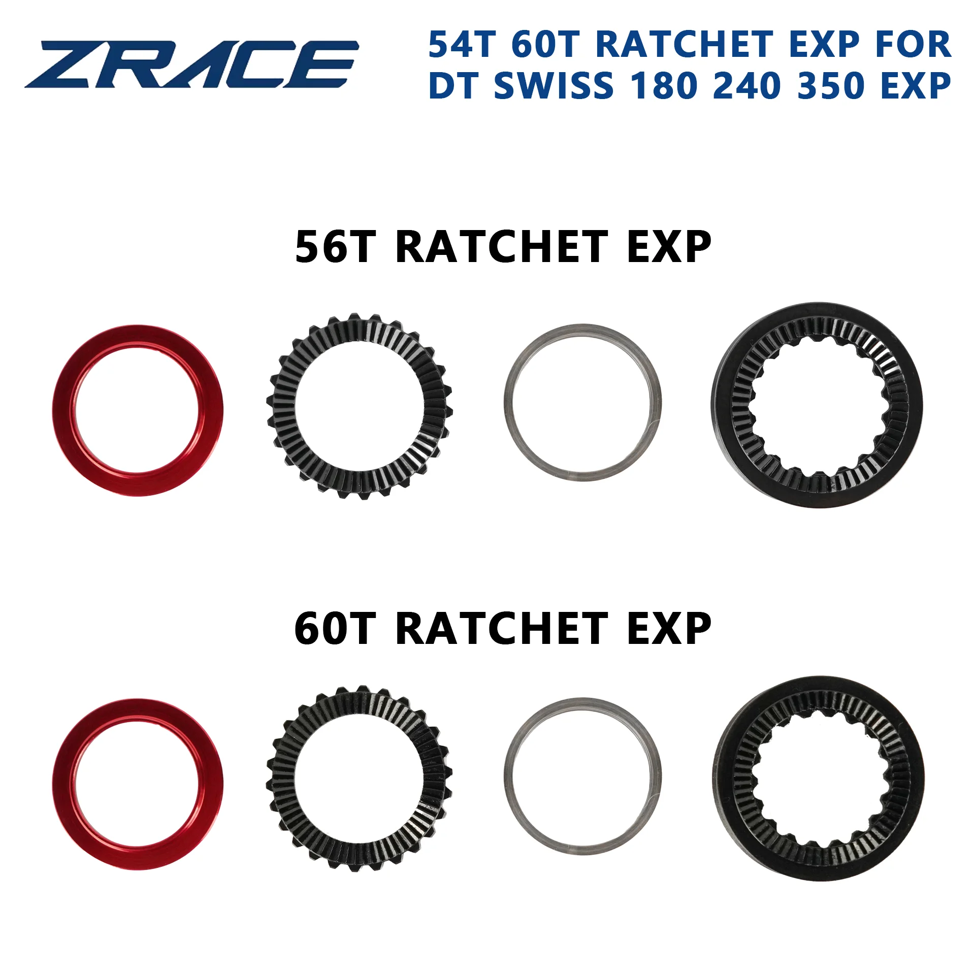 Фото Комплект для модернизации ZRACE EXP Star Ratchet с DLC-покрытием 54T 60T для задних втулок DT Swiss 180 240 350, замена с высоким коэффициентом зацепления. №4
