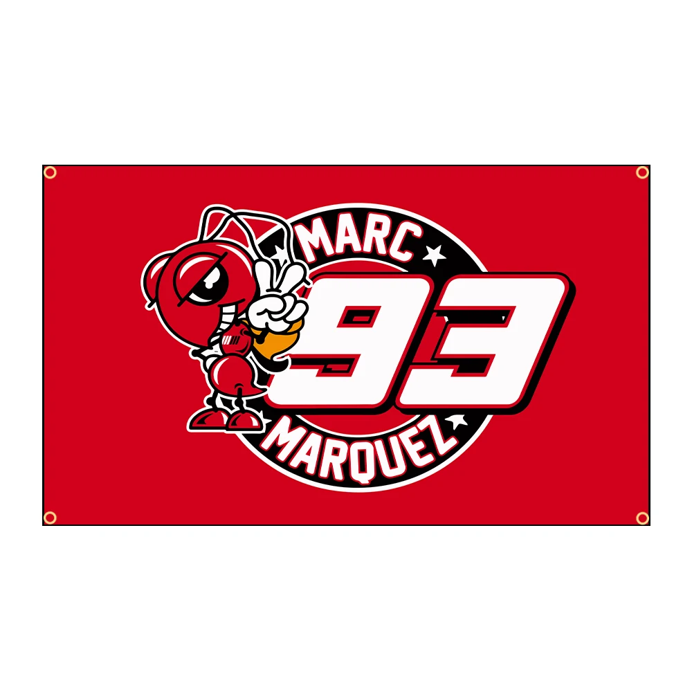 

90x150cm 93 Marquez Motorcycle Racing Game Flag Polyester Printed Home or OutdoorBanner for Decor