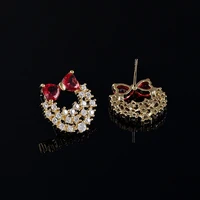 modern womens earrings 2022 bow mosquito coil plate ear clips no ear holes bright red earrings womens fashion jewelry hot sale