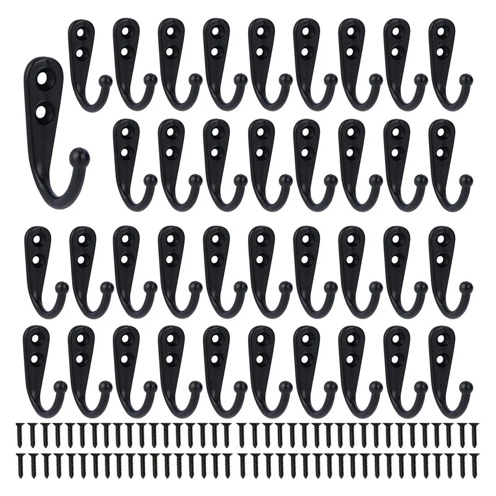 

38pcs/set Retro Hooks Hangers Wall Hook Classical Vintage Hat Hanger Mounted Single Frong Hooks Room Organizer Home Supplies