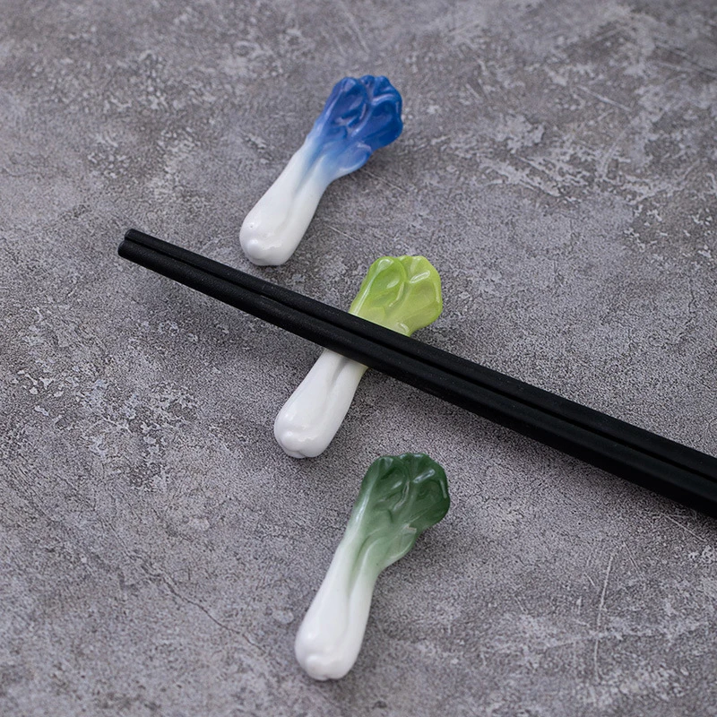 

1PC Creative Vegetable Ceramic Chopstick Holder Rest Rack Fork Shelf Stand Tableware Dining Table Decor Chopstick Shelf Stand