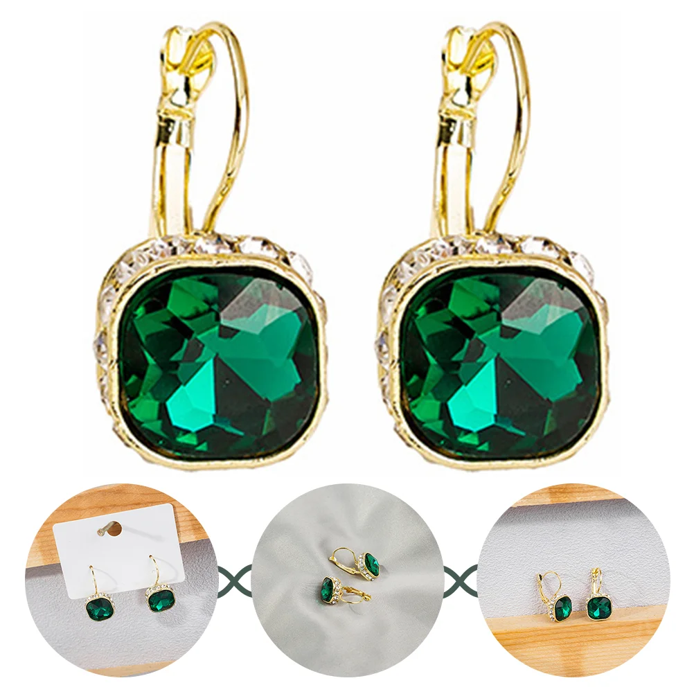 

Серьги с кристаллами 1 пара, модные элегантные шикарные украшения для ушей, украшение для ушей в виде капли, застежка для ушей, подвеска для ушей, женские клипсы для ушей