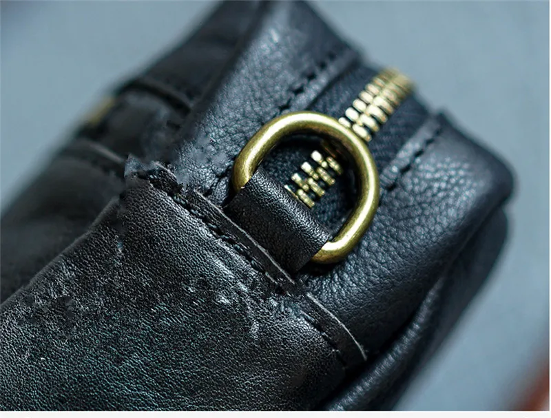 Simple luxury genuine leather men's pleated small shoulder bag outdoor daily fashion handmade real cowhide teens messenger bag