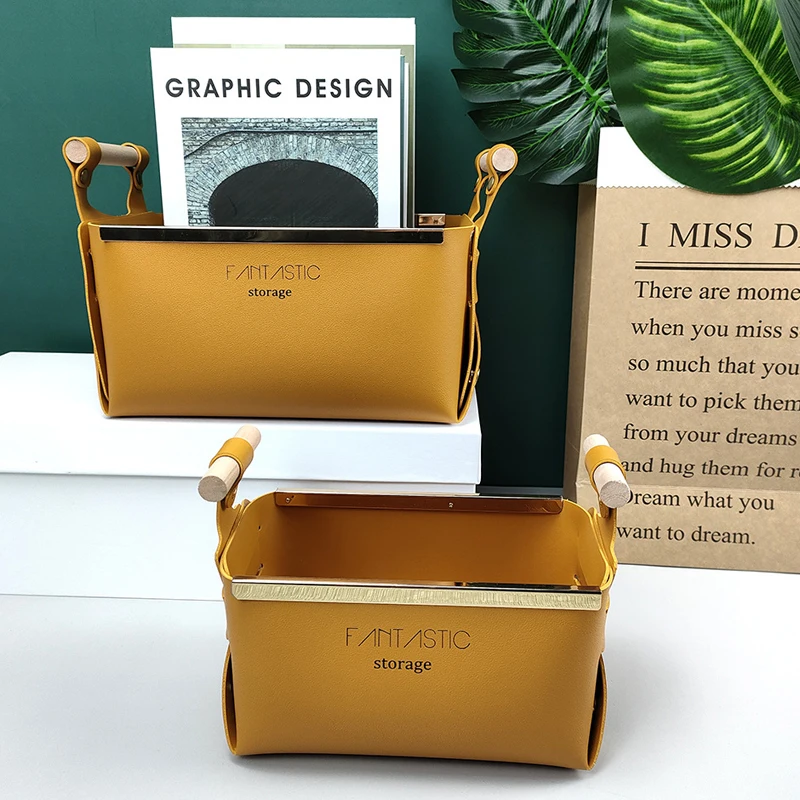

Cosmetic storage box magazine underwear storage basket foldable desktop organize storage basket