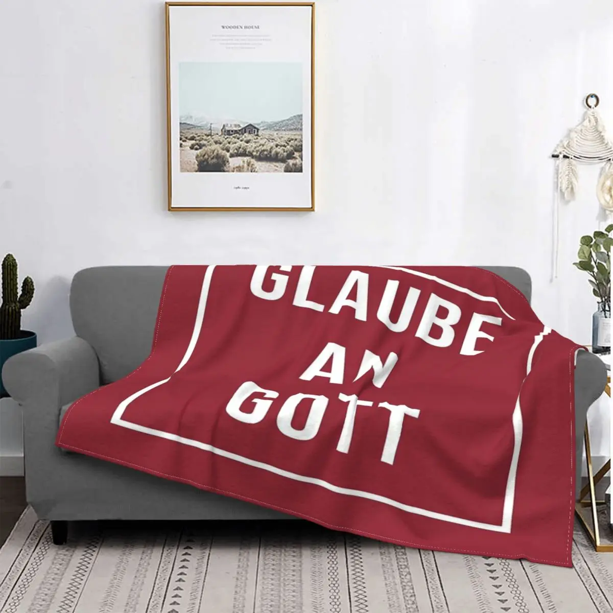 

Glaube An Gott-Manta a cuadros para cama, manta de Anime para пикник, picknics