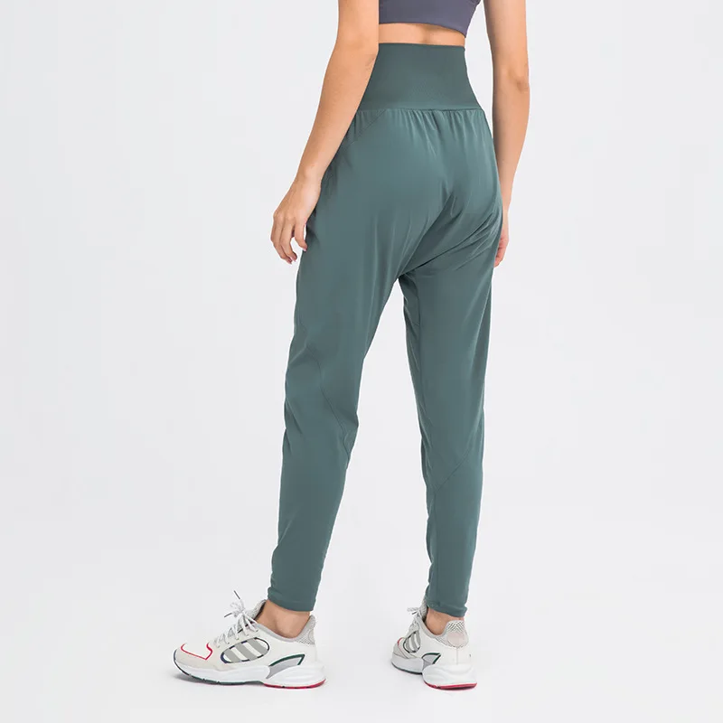 Women's Pants Seamless Leggings Fitness Breathable Sport High-waisted Tights Yoga Sportswear Trousers Elastic Harlan Carrot Pant