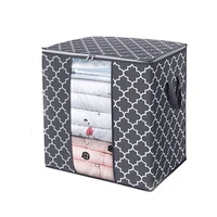 large capacity storage bag foldable box quilt clothes container organizer dustproof waterproof nonwoven cloth big storage box