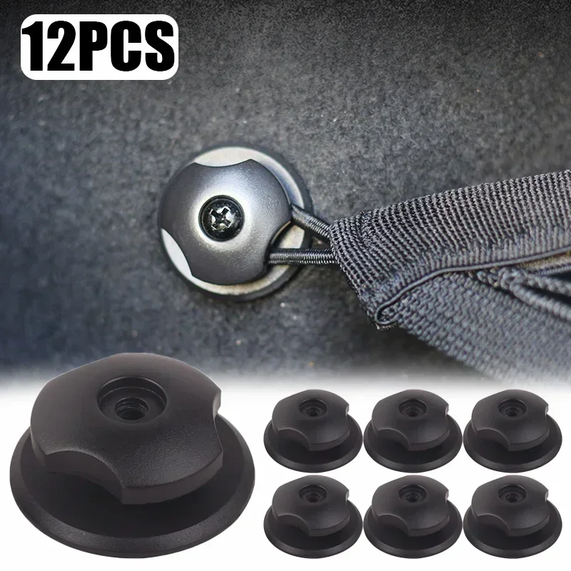 

12Pcs Car Rear Trunk Storage Net Clip Hook Universal Auto Interior Tie Down Ring Loop Fastener Organizers Hooks Tool Accessories