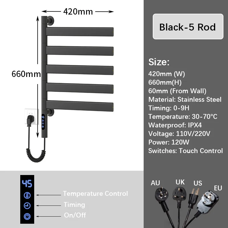 

Электрическая вешалка для полотенец cmaos нержавеющая сталь