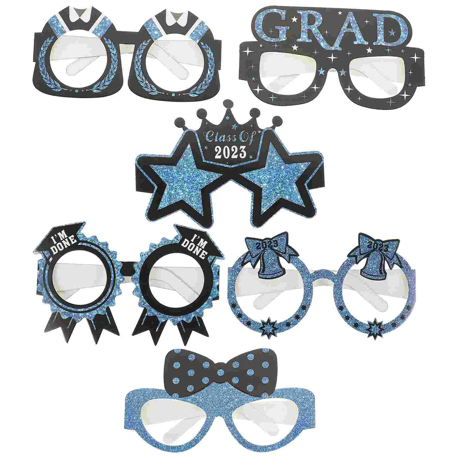 

12 Pcs Prom Props Class 2023 Eyeglasses Graduation Paper Glasses Graduation Sunglasses 2023 Graduation Glasses