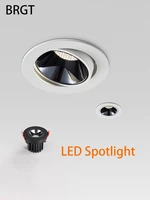 brgt led spotlights adjustable cob downlight 7w12w aluminum ceiling lamp recessed foco 85 265v for kitchen home indoor lighting