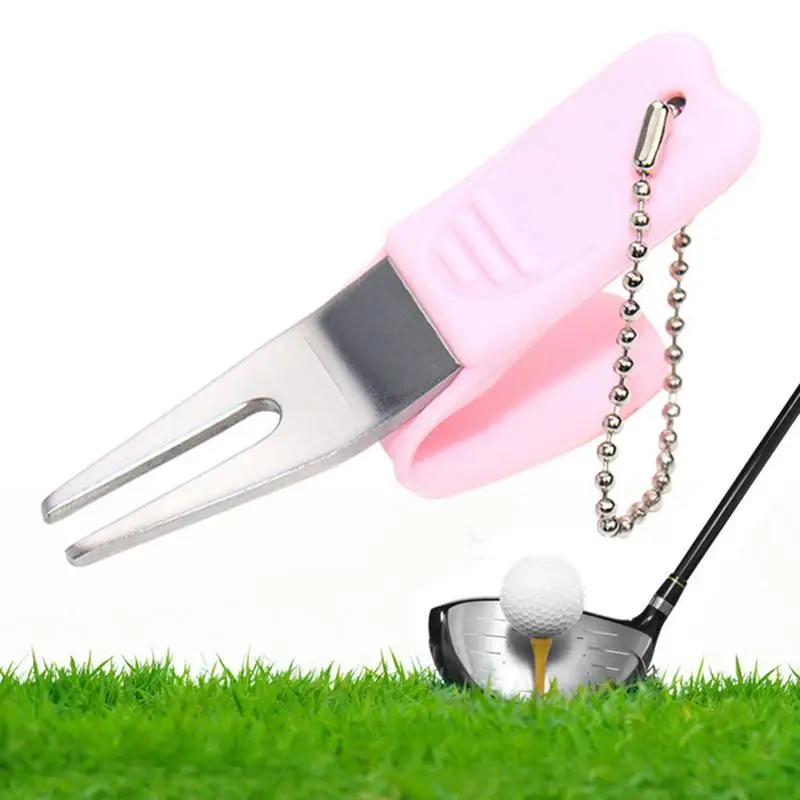 

Golf Divot Tool Portable Golf Green Divot Fork Metal Golf Divot Tools Golf Accessories For Lawn Training Aids
