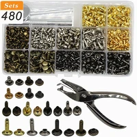 top selling boxed 480 sets 6mm 8mm iron rivets buckle installation tools high quality diy clothing buttons accessories