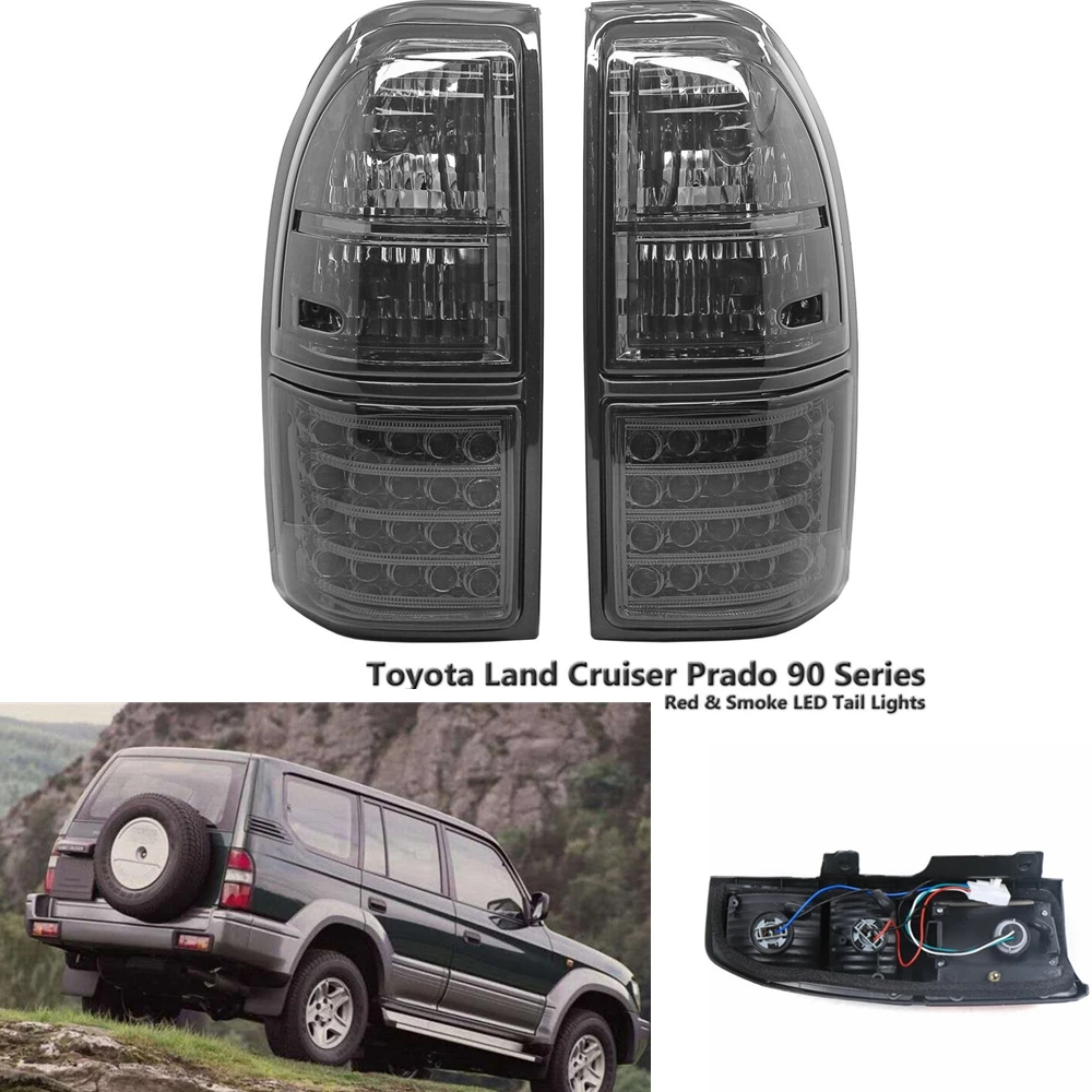 2 шт., задний бампер, боковая сигнальная лампа, задняя лампа, задние фонари для Toyota Land Cruiser Prado FJ90 LC90 3400/2700-1997