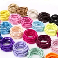 50pcs candy colors nylon rubber bands elastic hairbands for girls kids scrunchie elastic ponytail holder hair rope accessories