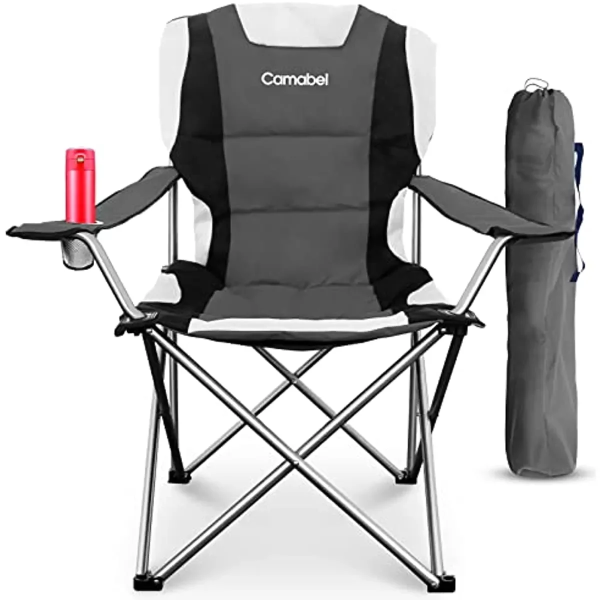 

Camabel Folding Camping Chairs Outdoor Lawn Chair Padded Sports Chair Lightweight Fold Up Camp Chairs