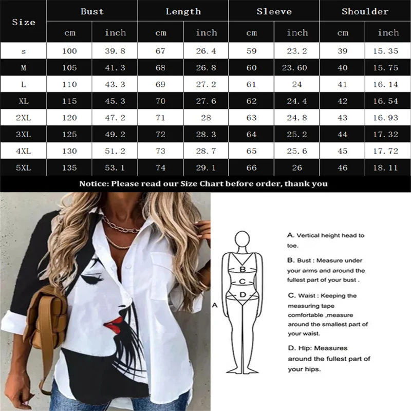 Women's Casual Versatile Printed Button Up Shirt 100% Polyester Collar Long Sleeved With Slight Elasticity In Spring/autum