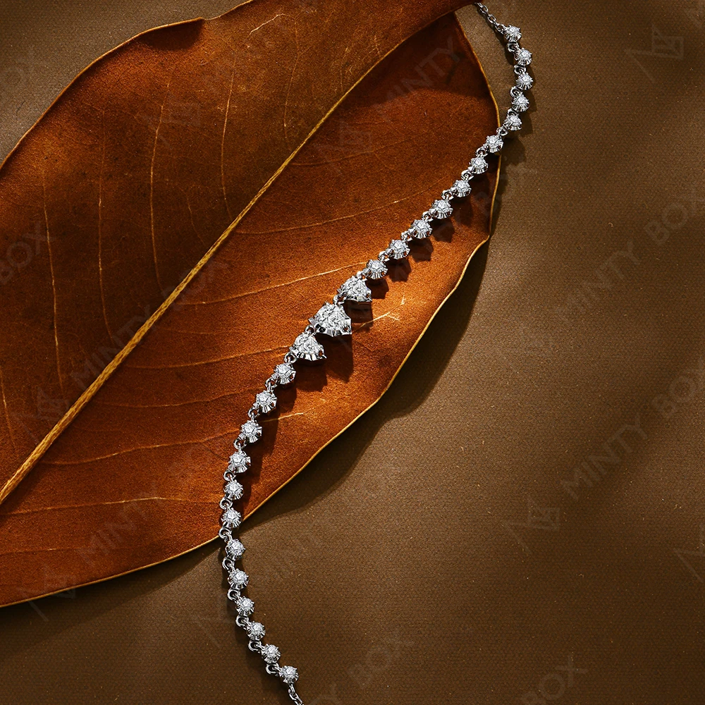 MINTYBOX S925 стерлингового серебра муассанит змея D VVS1 лабораторный бриллиант 18 К