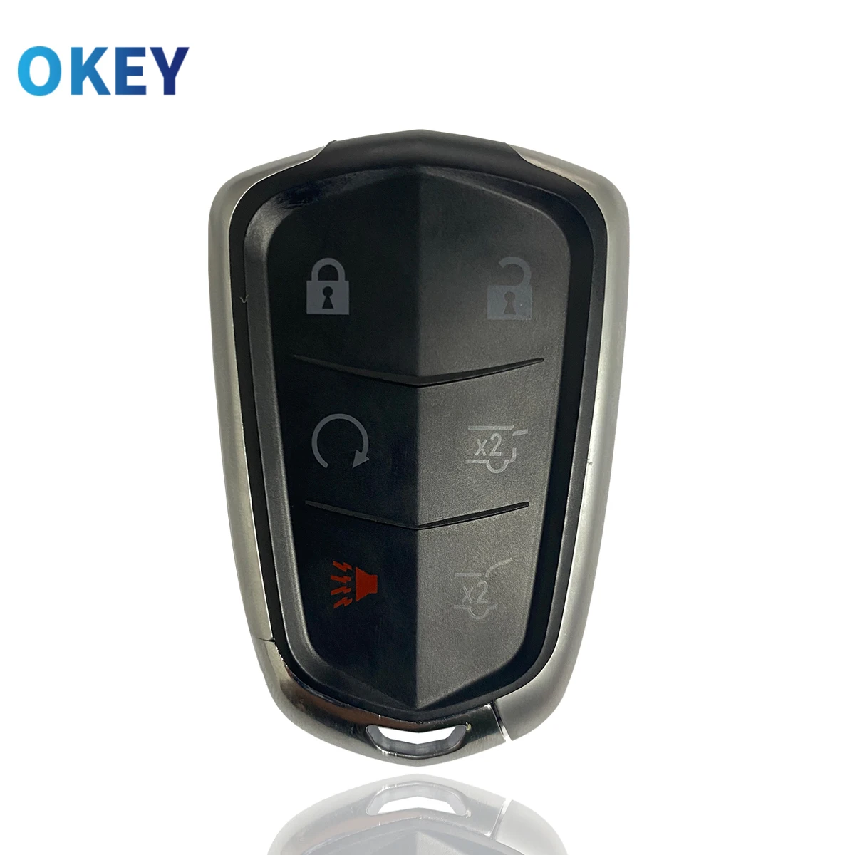 Okey Car Key Shell Replacement Case 3/4/5/6 Buttons For Cadillac Escalade ESV 2015 2016 2017 2018 2019 Remote Smart Key