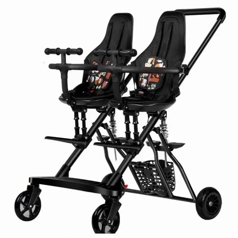 New arrivel Twins stroller lightweight sit and reclining  Pram baby carriage Children Carrycot Kid Pushchair Perambulator Tricyc enlarge