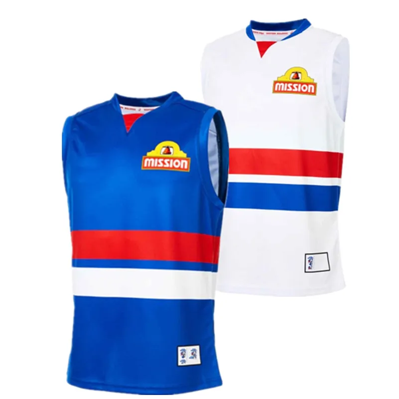 

WESTERN BULLDOGS 2021/2022 AFL GUERNSEY MENS RUGBY JERSEY Size S--3XL( Print Custom Name And Number) Top Quality.Free Delivery