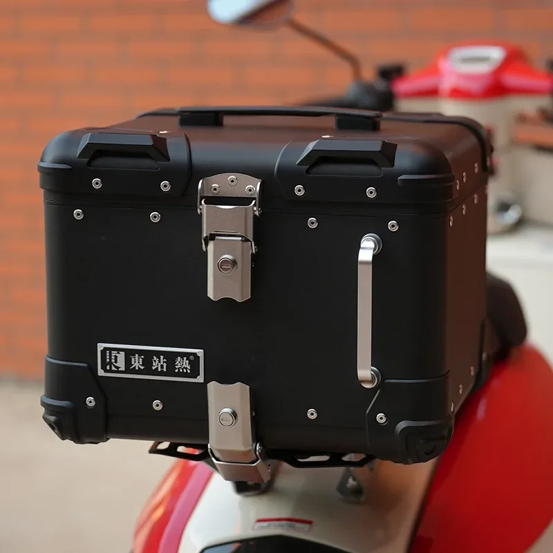 Универсальный 40л круглый угловой ящик для мотоцикла багажник большой емкости