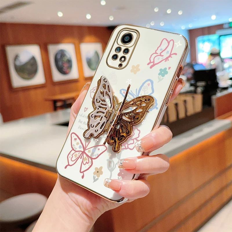 Чехол для телефона N ote 11 с покрытием в виде Розовых Бабочек Xiaomi Redmi Note 11S 11TPro 11EPro 10T