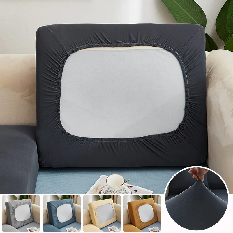 Solid Color Sofa Seat Cushion Covers for Living Room Elastic Cover Corner Couch Slipcover Chair Protector 1/2/3/4 Seater | Дом и сад