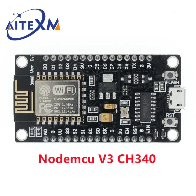Модуль ESP8266 NodeMcu v3 Lua с Wi-Fi беспроводная плата CH340 для разработки Интернет вещей