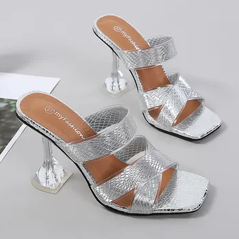 Sandals Women Dressy Summer Fashion Banquet Open Toed Sandals With Thin Heels Sandalias Mujer Elegant Summer Sexy Ladies Shoes 1