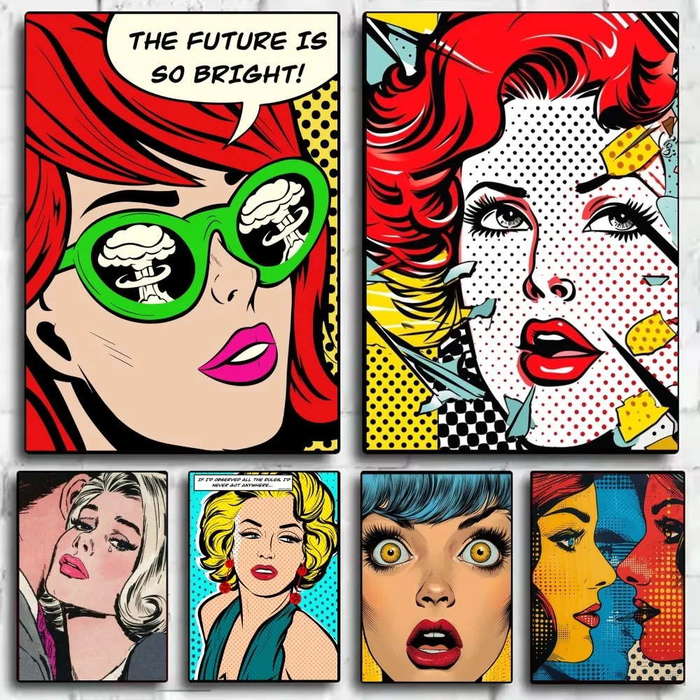 Abstract Pop Roy Lichtenstein постер HD арт липкая стена водонепроницаемый дом гостиная