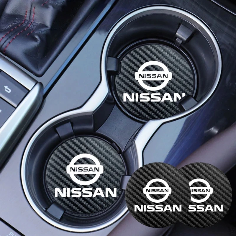 2 шт. кожаные подставки для автомобиля Nissan Qashqai Juke Pulsar Sentra Altima патруль Micra Rogue Almera |