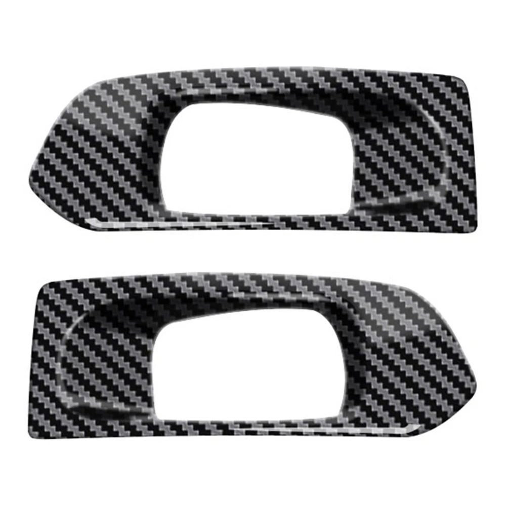 Car Front Fog Light Cover Trim Decoration Sticker for Sienna 2021 Carbon Fiber