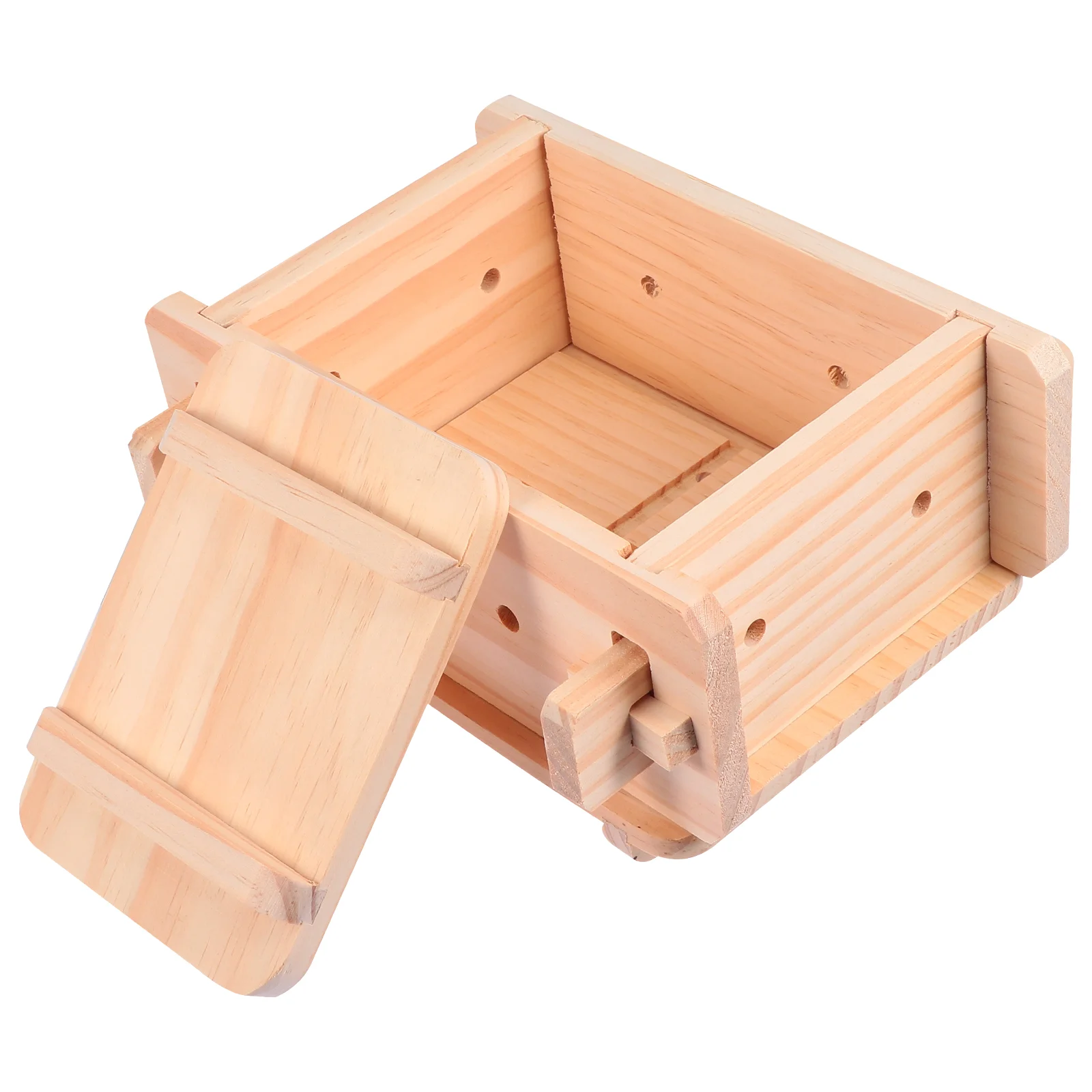 

Tofu Mold Press Maker Making Cheese Kit Wooden Box Wood Mould Tool Diy Presser Pressing Home Homemade Curd Stamper Soy Soybean