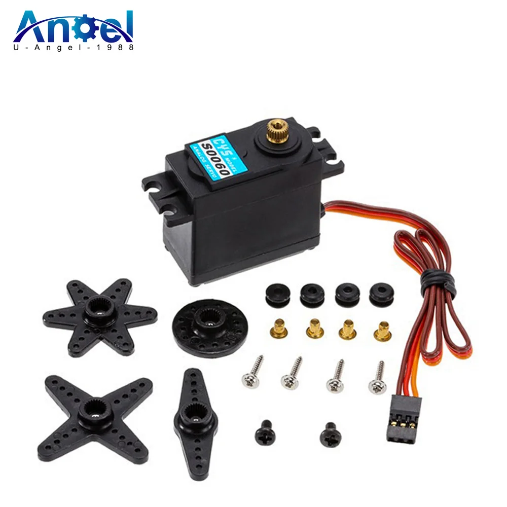 1 / 2 /4 шт. CYS S0060 6 кг металлическая Шестерня аналоговый стандартный сервопривод для 1/10 Axial SCX10 Redcat RC гоночный автомобиль