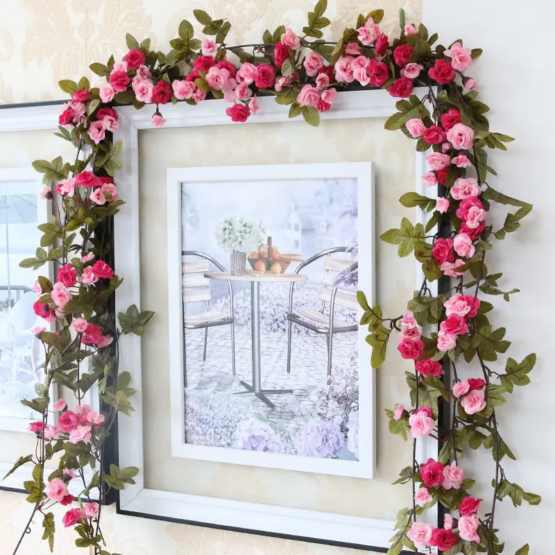 

Garland Flower 7ft Pink Rose Wedding Bedroom Style Vintage Shabby Chic String
