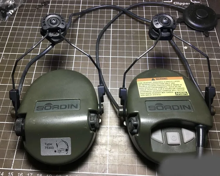 Tactical Helmet ARC Rail Adapter Headset Accessory for MSA SORDIN Tactical Headset Airsoft Hunting Shooting Earmuffs