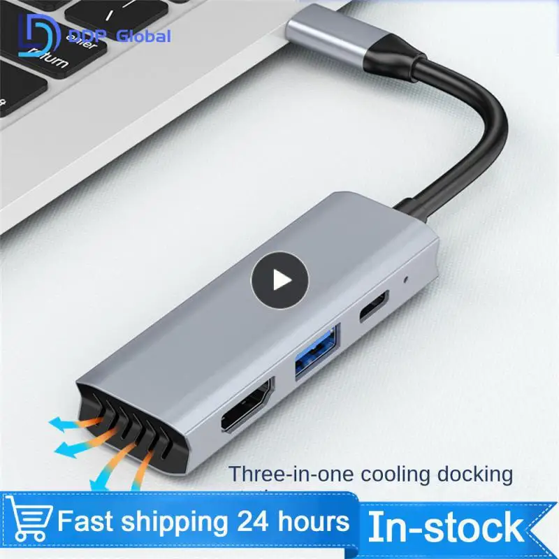 

High Speed Transmission Laptop Converter Multifunctional --compatible Computer Hub 5gbps 3-in-1 Laptop Extender With 1080p