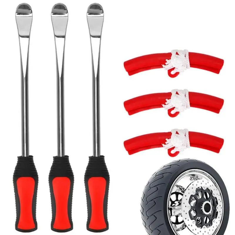 

Tire Changing Spoons For Bicycle PP TPE Bicycle Tire Changing Levers Tire Replacement Rod Auto Spoon Tire Kit Rim Protector Tool