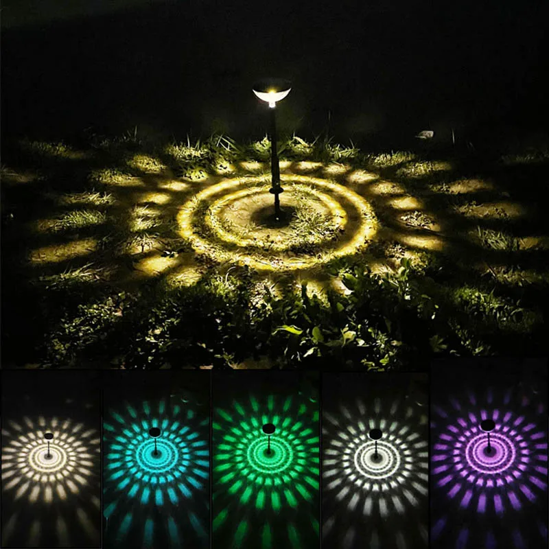 

Garden Lights Solar LED Light Outdoor RGB Color Changing Solar Pathway Lawn Lamp for Garden Decor Landscape Lighting