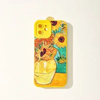 van gogh oil painting sunflower phone case for iphone11 12 13 pro max mini x xs max xr 6 6s 7 8 plus se2 oppo vivo huawei xiaomi